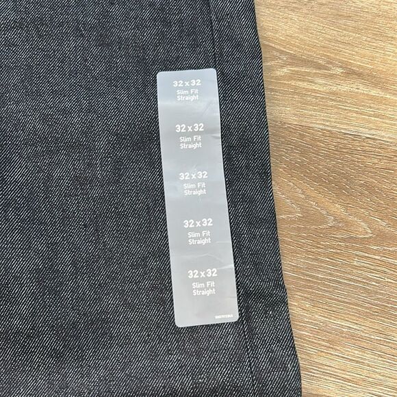 Uniqlo Slim Fit Straight Selvedge Dark Blue Jeans 32X32 NWT - Picture 5 of 13